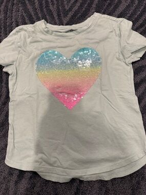 Gap girls heart sequin t shirt